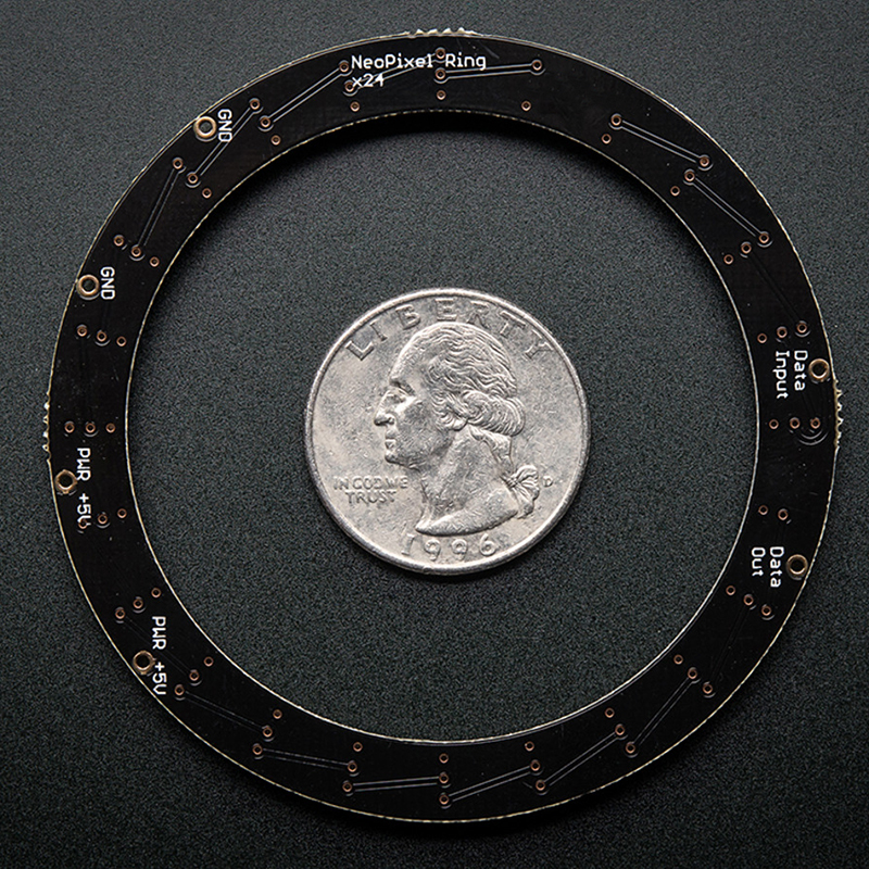 WS2812 24 x 5050 RGB Neopixel Ring With Integrated Drivers WS2812 24 x 5050 RGB Neopixel Ring With Integrated Drivers